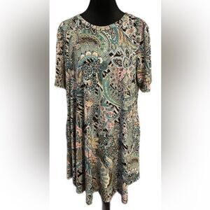 Jodifl Paisley Relaxed Fit dress with pockets size 2 XL ￼